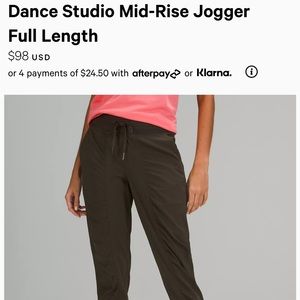Lululemon green studio joggers